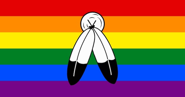 Two-Spirit lgbt pride flag vector image