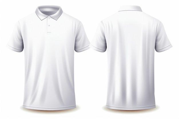 two white polo shirts with a white collar and a white collar