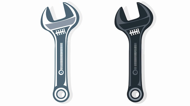 two wrenches that are upside down and one is blue