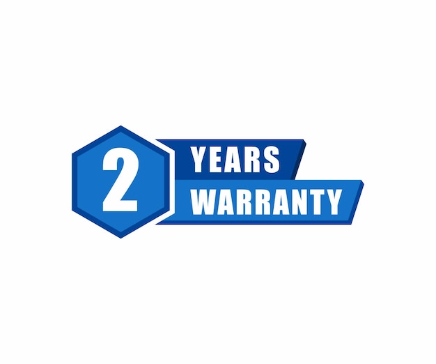 Two year warranty vector icon label stamp