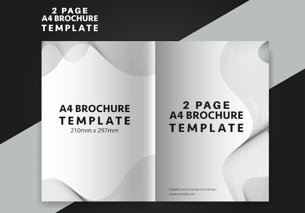 Twofold brochure design. A4 abstract business brochure template. Creative design marketing flyer