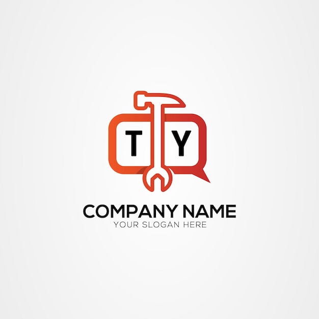 TY or YT Creative Letter Creative Logo With Services Icon or Chat Logo Isolated Vector Illustration