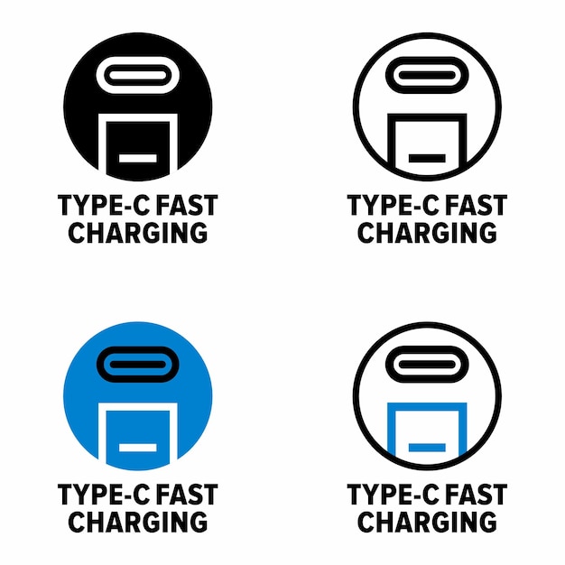 Type-C Fast Charging information sign