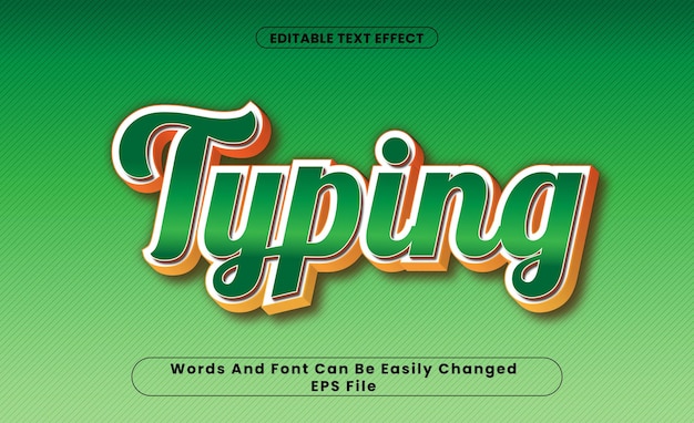 Typing Editable Text Effect word and font can be change