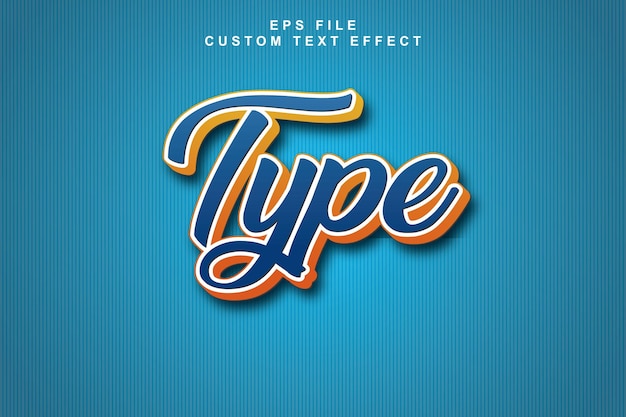 Typo text simple editable 3D text effect