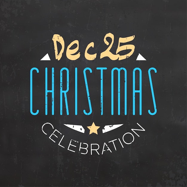 Typographic Christmas Design / December 25 / Christmas Celebration