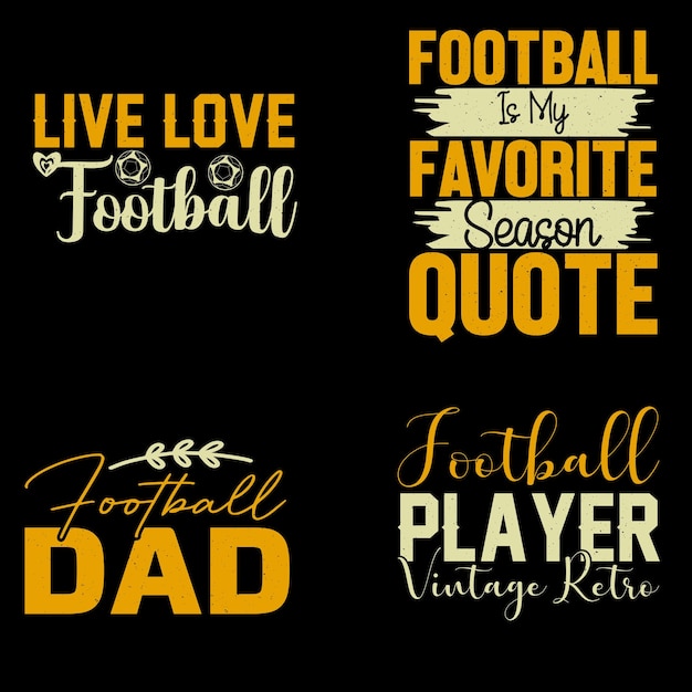 Typographic football TShirt Design bundle