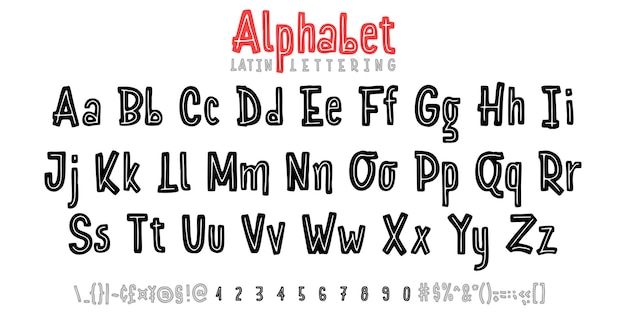 Typography alphabet logo font