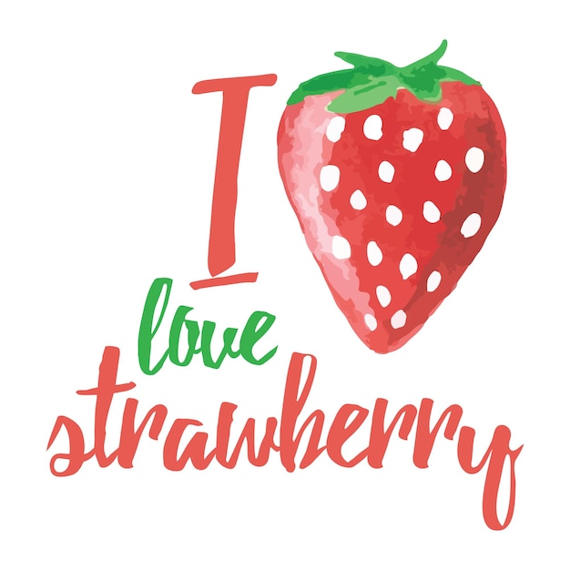 Typography banner with hand drawn berry Berry background