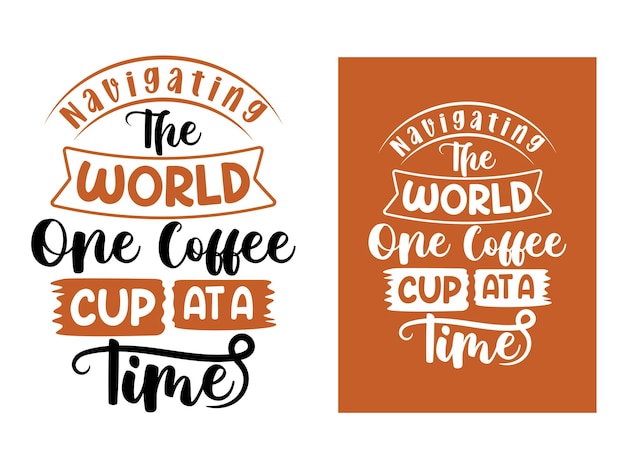 Typography coffee tshirt design