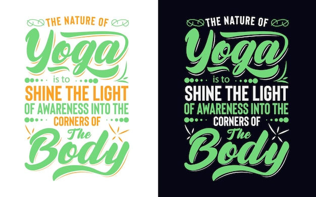 Typography design about Yoga