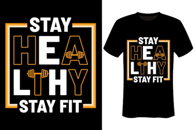 Typography Fitness T-shirt Design