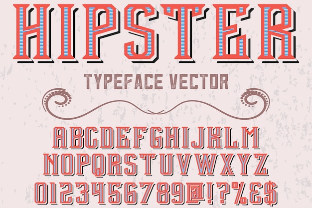 typography graphic style hipster