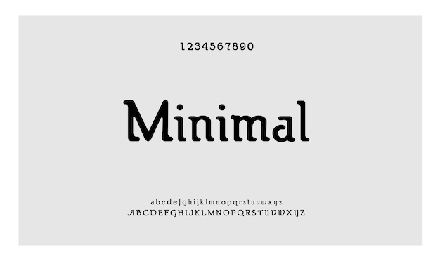 Typography minimal font creative modern alphabet letters font.