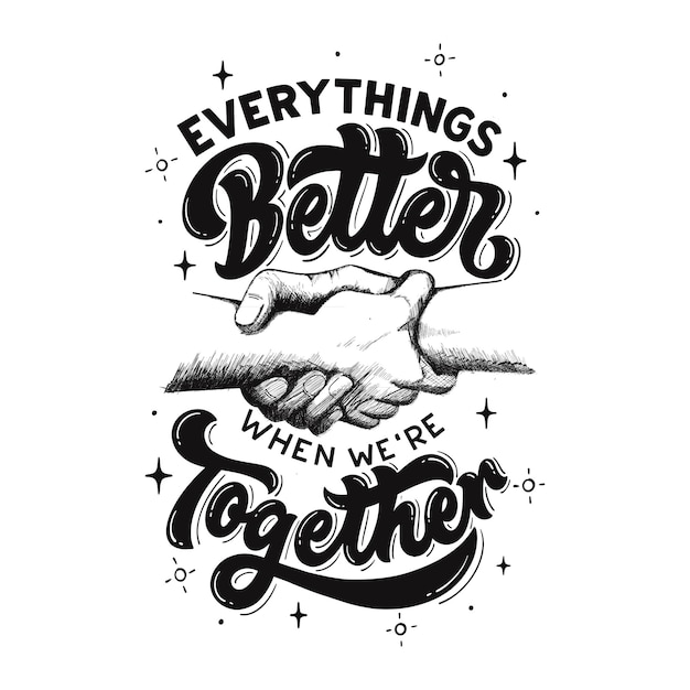 Vector typography motivational quotes