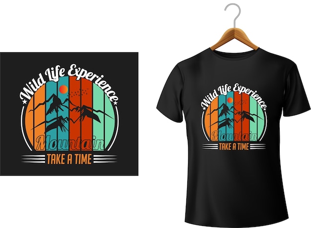 typography t shirt design for mountain lover