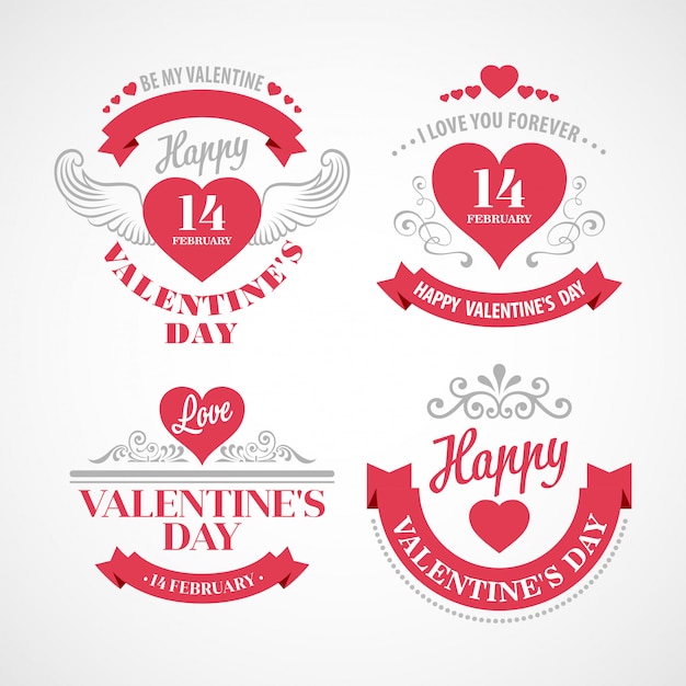 Typography Valentine's Day cards