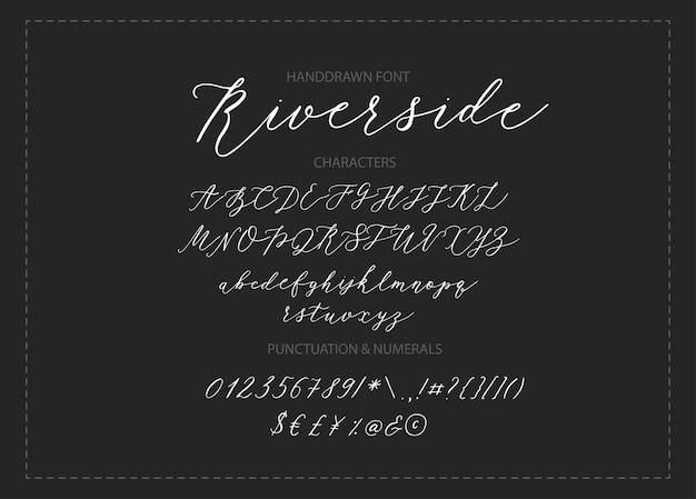 Typography vector font design alphabet. Handwritten ABS graphic