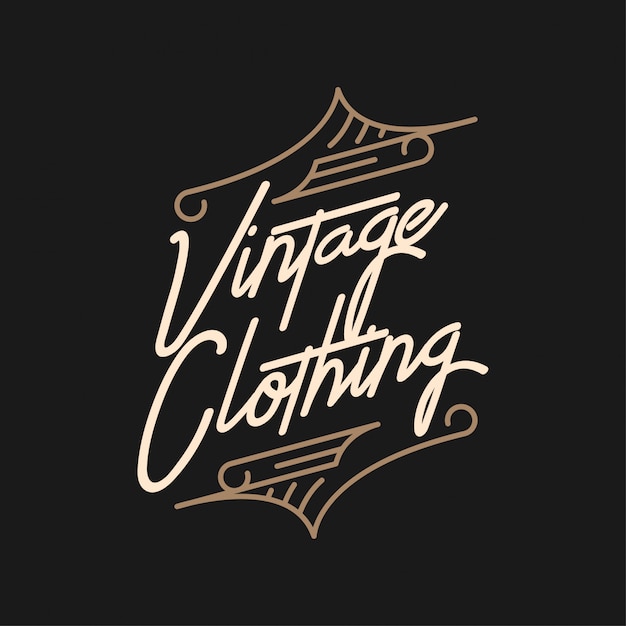 Typography Vintage clothing logo design