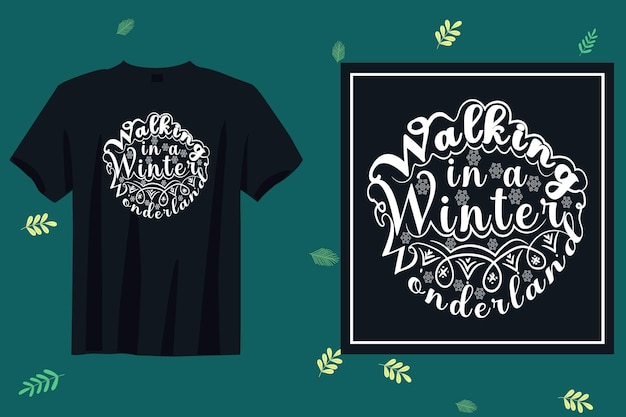 Typography winter t shirt design vector