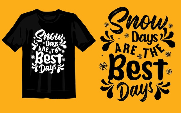 typography winter t-shirt design,