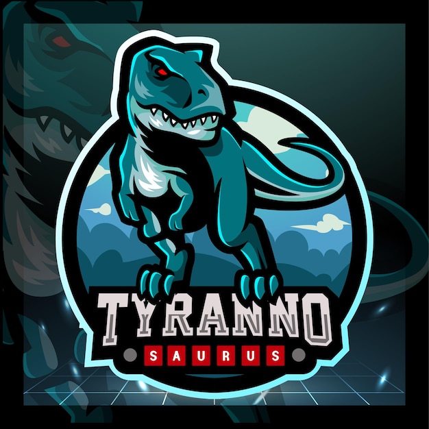 Tyrannosaurus Rex mascot esport logo design