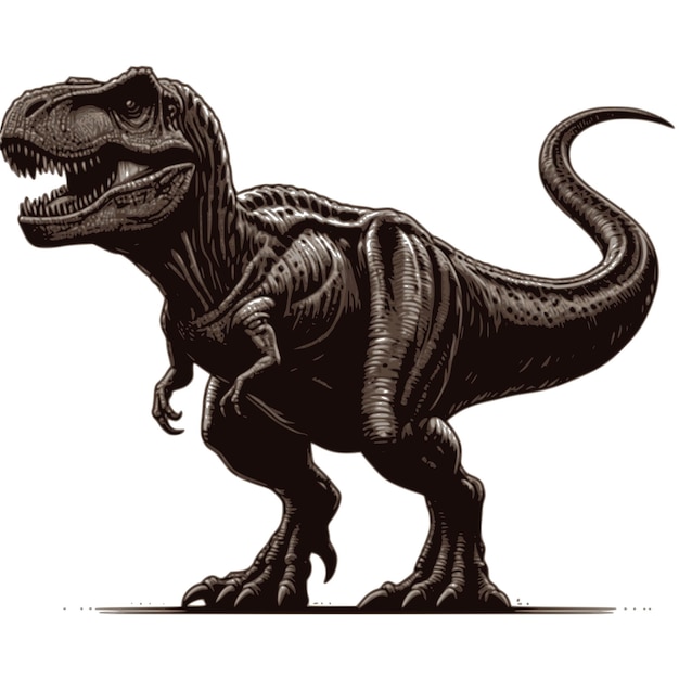 Tyrannosaurus rex vector on white background