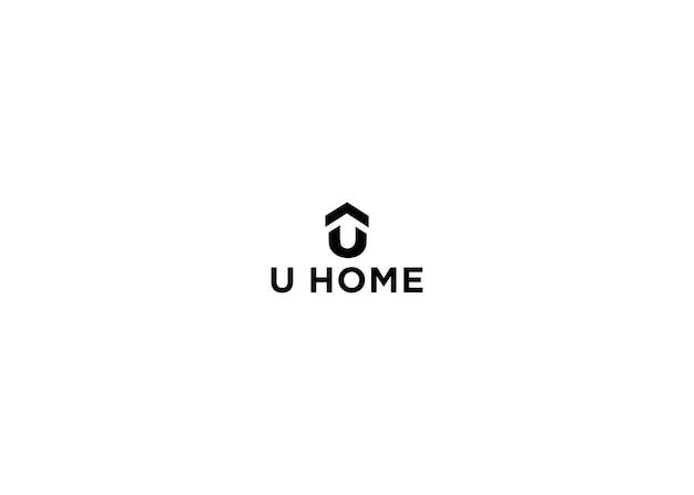 u home logo design vector illustration