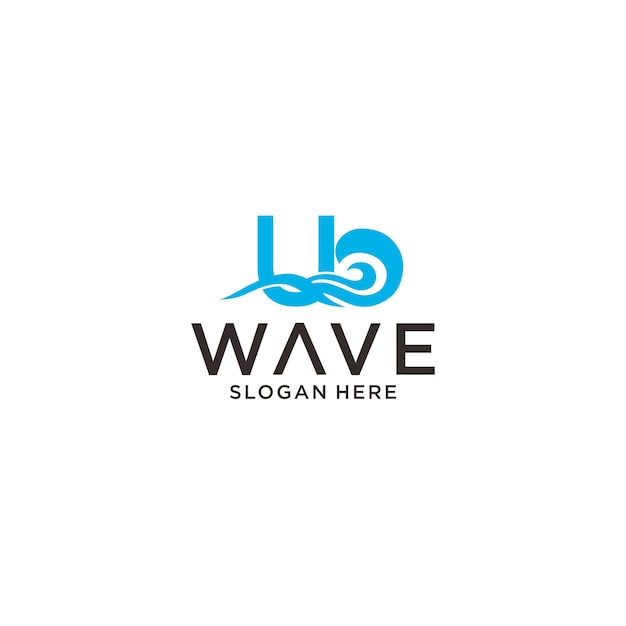 U wave logo design template