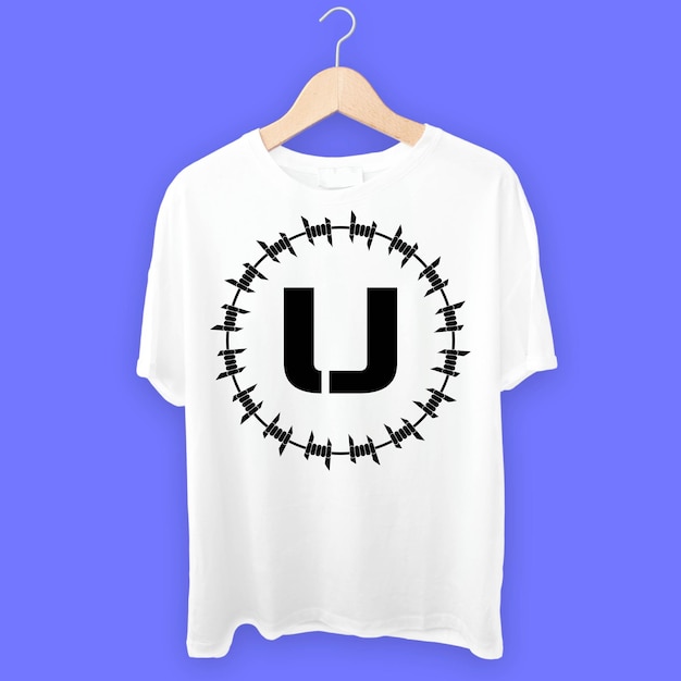 Vector u white tshirt design download free