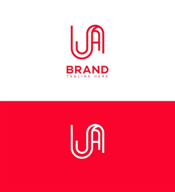 UA AU Letter Logo Identity Sign Symbol Template