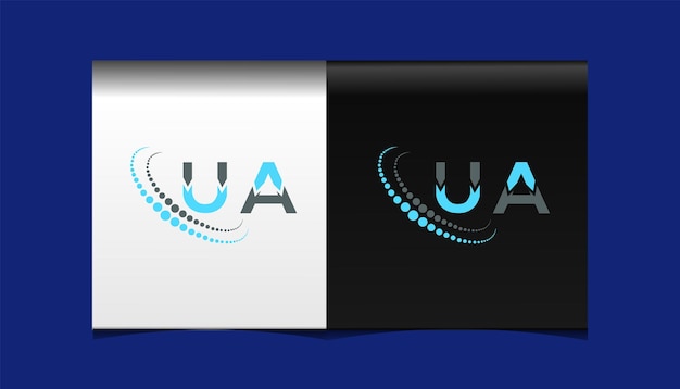 Vector ua initial modern logo design vector icon template