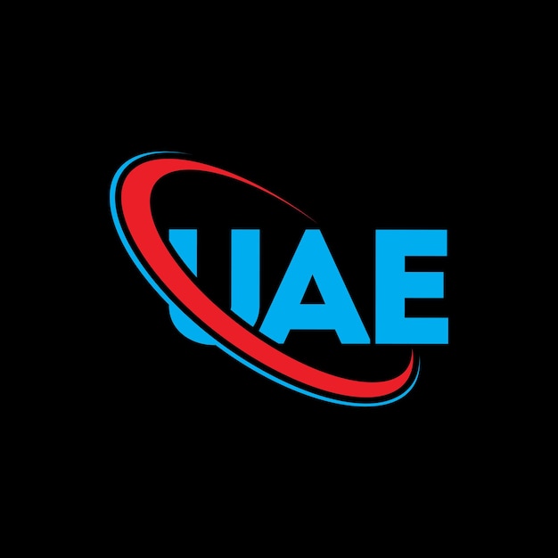 UAE logo UAE letter UAE letter logo design Initials UAE logo linked with circle and uppercase monogram logo UAE typography for technology business and real estate brand