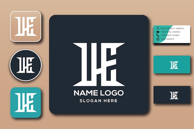 UE monogram logo template