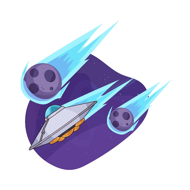 Vector ufo illustration