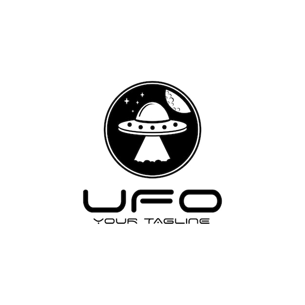 Vector ufo space galaxy vector logo design