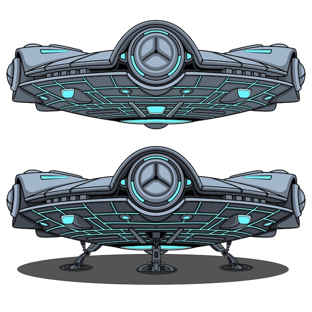 ufo spaceship vector art and graphics