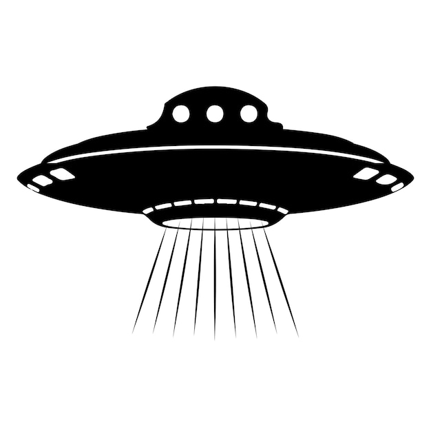 Ufo vector illustration unidentified flying object saucer cosmic vessel