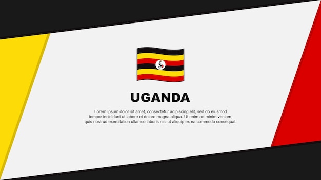 Uganda Flag Abstract Background Design Template Uganda Independence Day Banner Cartoon Vector Illustration Uganda Banner