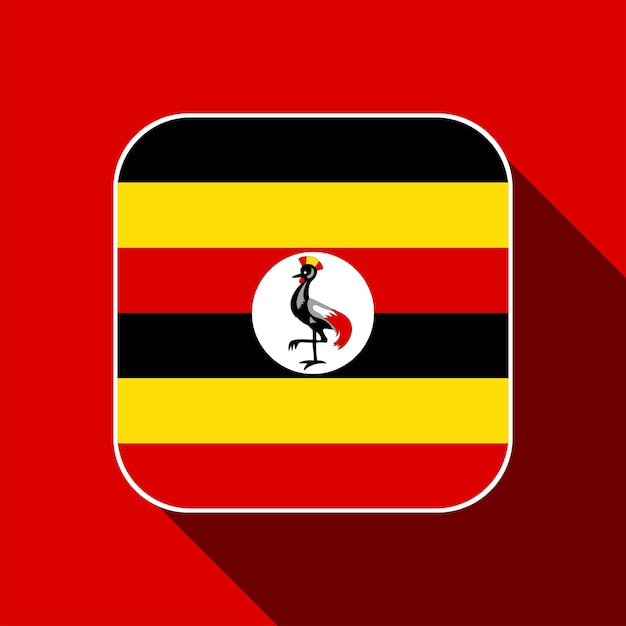 Uganda flag official colors Vector illustration