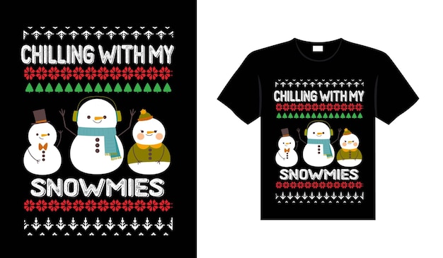 Ugly Christmas Sweater Typography Vintages Christmas T-shirt design Christmas Merchandise Vector Art