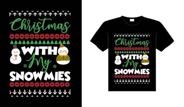 Ugly Christmas Sweater Typography Vintages Christmas T-shirt design Christmas Merchandise Vector Art