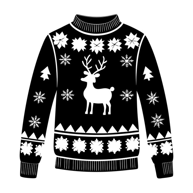 Vector ugly christmas sweater vector illustration