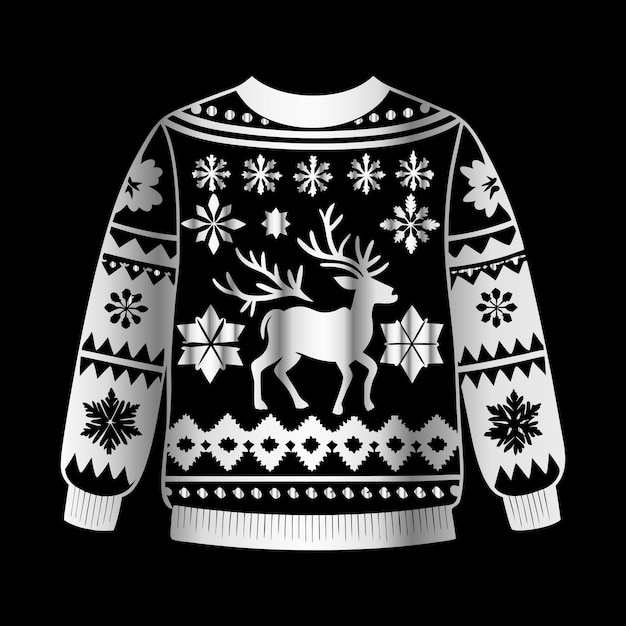 Vector ugly sweater cozy season christmas knits for a fun and festive look