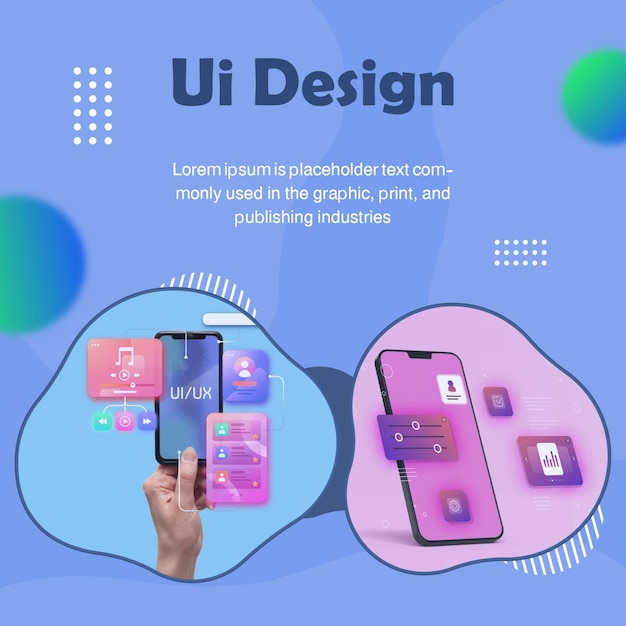 Ui design for smartphone elements collection representations of user experience and interface design