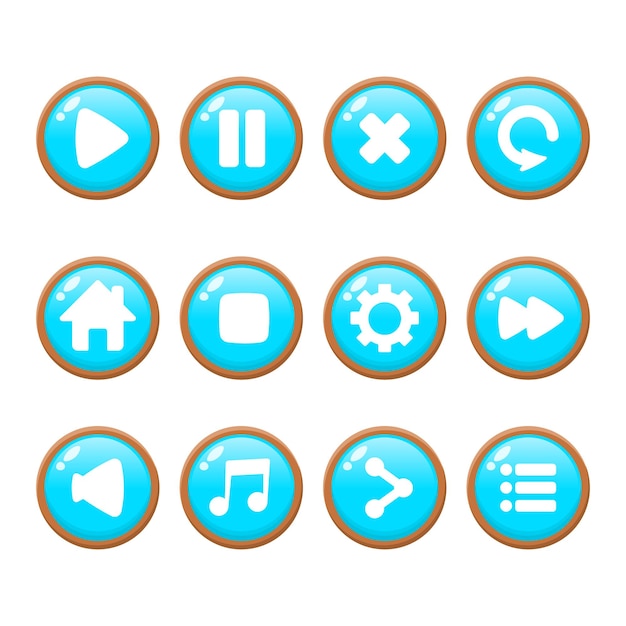 ui game button vector illustration