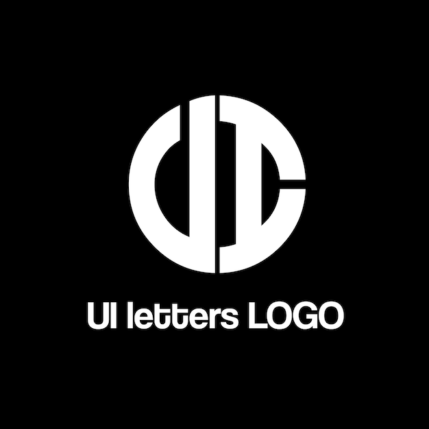 UI letters vector logo design