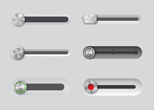 UI slider bar buttons controls interface toggles