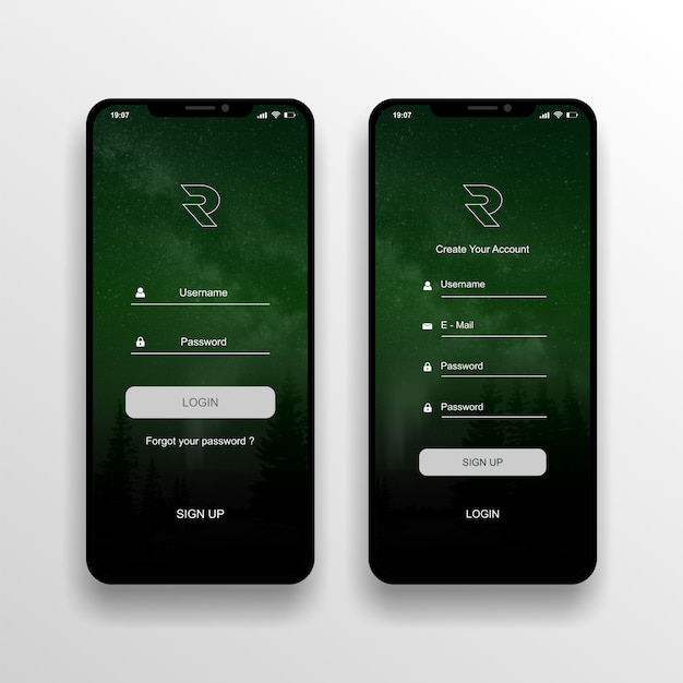 Ui/Ux design aplikasi login screen