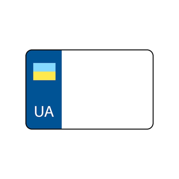 Ukraine car number flat icon Mobile sign